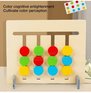4 Color Logic Game Double-Sided Wooden Montessori Aid