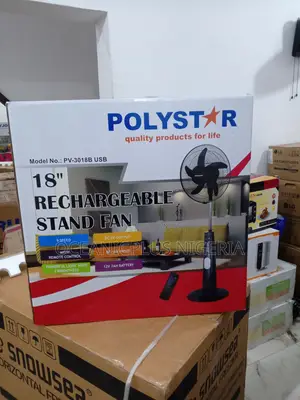 Top Pick-18inches Polystar Rechargeable Fan