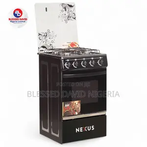 Nexus 4 Gas Burner Standing Cooker Black Ingition -NX-5055BC