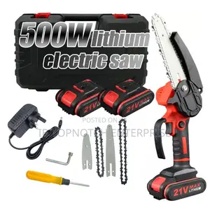 Electric Cordless Chainsaw 4-6in With 2 Security Locks