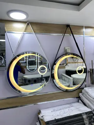 LED Belt Round Mirror 3 Color Lighting
