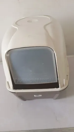 Enclosed Hooded Cat Litter Box Tray With Scoop