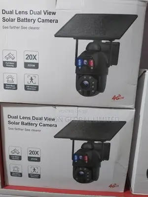Dual Lens Dual View Solar Battery Camera
