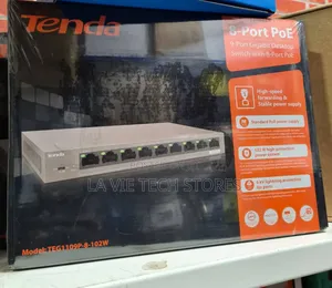 TENDA TEG1109P-8-102W 9-Port Gigabit Desktop Switch