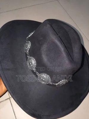 Black Colour Fedora Hat