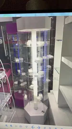 Rotary Jewelries Display Rack With Led Light