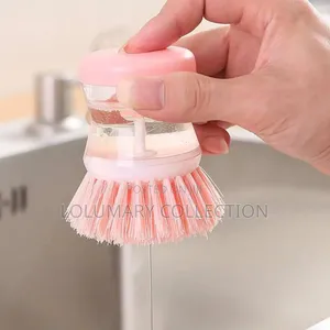 Kitchen Pot Dish Brush Liquid Soap Dispenser With Brush