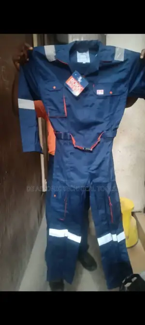 Safety Coveralls With Blue And Orange Combination