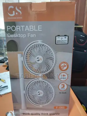 15 Inches Portable Rechargeable Desktop Fan, 4000mah