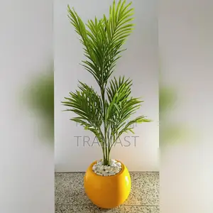 Artificial Palm Plants Potted With 25cm Fiberglass Pot