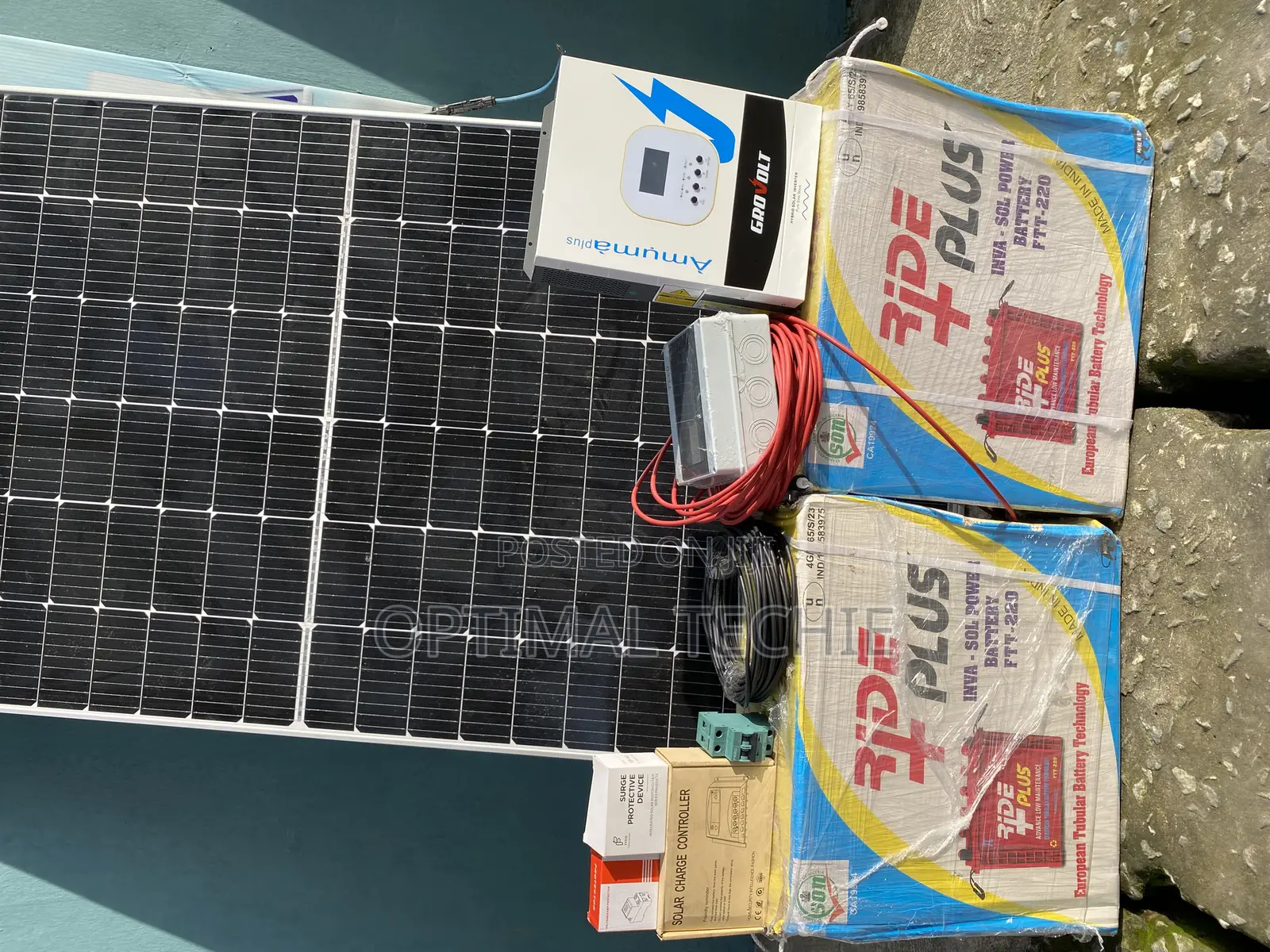 1.5kva 2 Batteries Complete Solar Solution