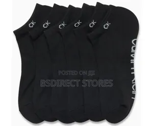 Calvin Klein 6-Pack Logo Casual Cushioned Sole Trainer Socks