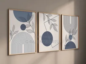 3sets of 18/24 Blue Artwork BOHO Portrait