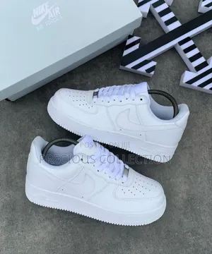 Unisex Pure White Double Sole Nike Sneakers