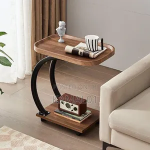 Small Side Table Mobile Corner Table Living Room Sofa