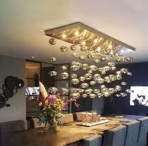 Modern Chrome Dining Room Kitchen Bubble Pendant Chandelier