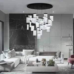 Modern Staircase Led Duplex Living Room Dropping Chandelier