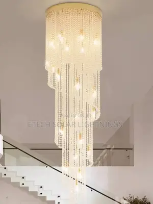 Luxury Modern Staircase Living Room Drop Chandelier Light