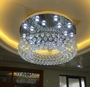 Modern Crystal Chandelier for Ceiling Luxury LED Round Light