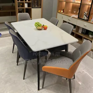 6 Seater Dining Set Marble Dining Table