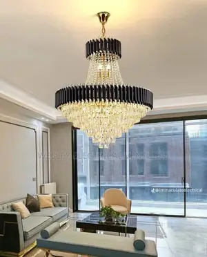 Big Double Step Crystal Chandelier