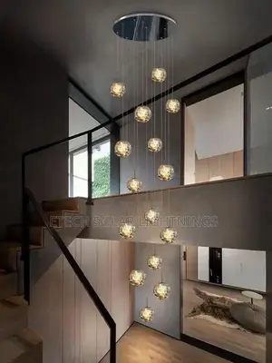 Staircase Glass Dropping Duplex Chandelier Light
