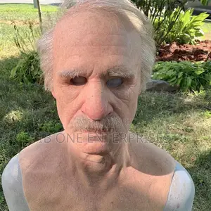 Elder Headgear Realistic Human Full Silicone Mask