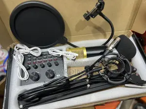 Condenser Professional Mic With Sound Card