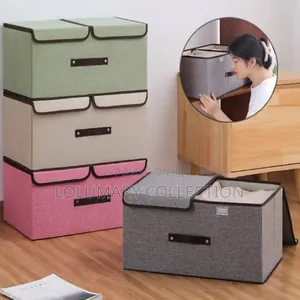 Foldable Storage Box With Lid Dust Proof Clothes Storage Box