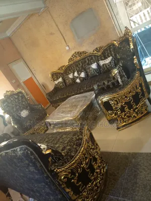 Egypt Black and Gold Sofa Chairs