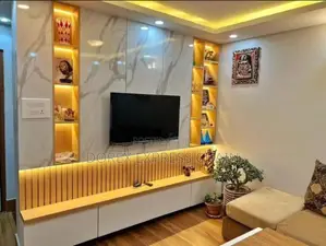 Colourful Floating Entertainment Center