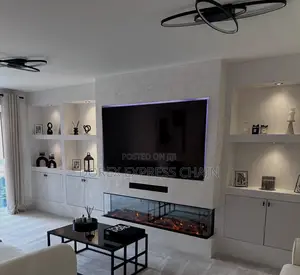 Dorex_interiors Minimalist Wall-Mounted TV Console
