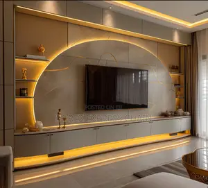 Elegant Wall-mounted Console With Glass Shelves