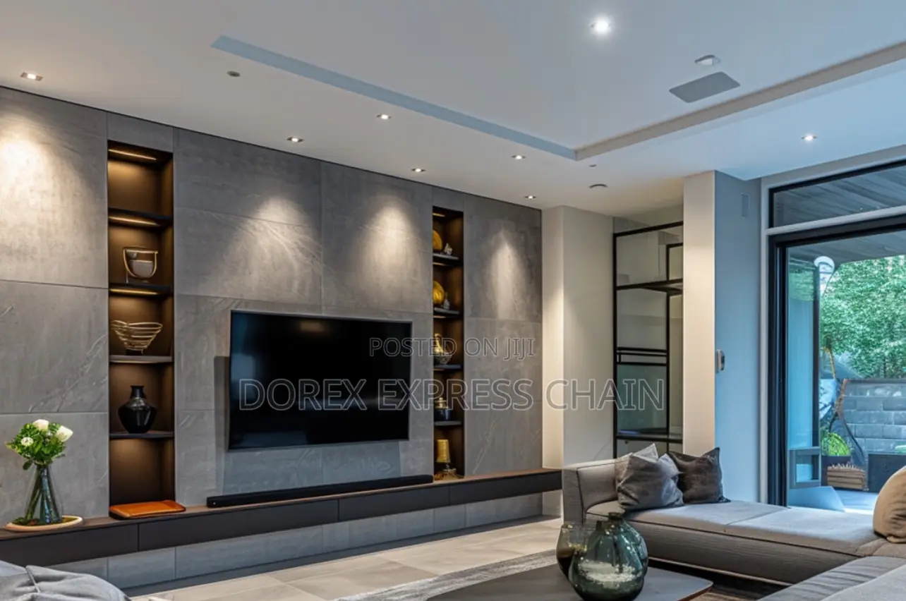 High-Gloss Floating Wall Console