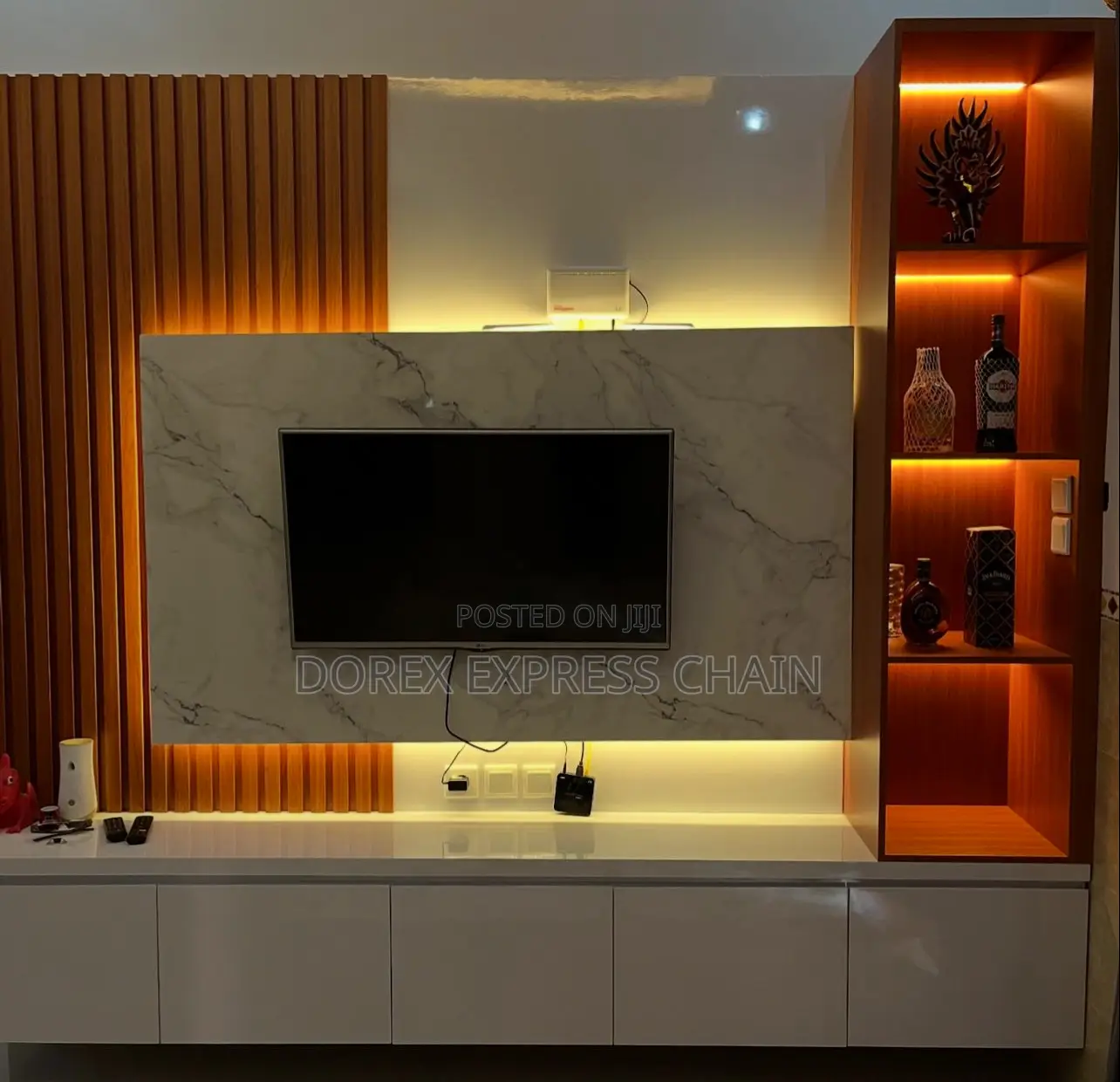 Dorex Customizable Full-Wall TV Console