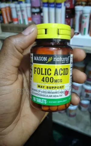 Folic Acid 400mcg X 100 Tablets (Mason Natural)