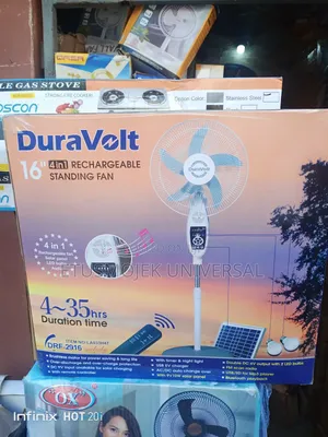 Dura Volt 16inches Solar Rechargeable Fan