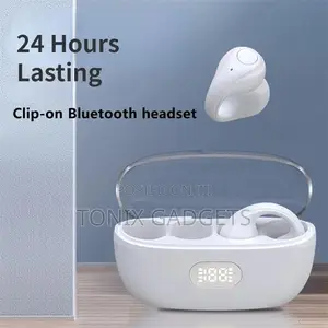 Earring Style Bluetooth Clip-on Earbuds With Digital Display