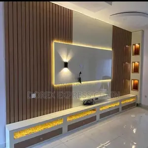 Classic Wall-Mounted TV Console With Lightening