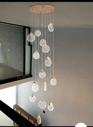 Modern Led Staircase Living Room Dropping Chandelier Light