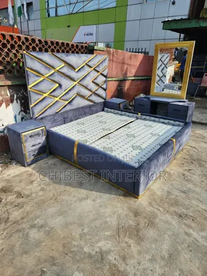 A Padded 6by6 Bed With Its Accessories