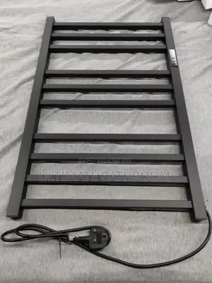 Square Mat Black Electric Towel Warmer
