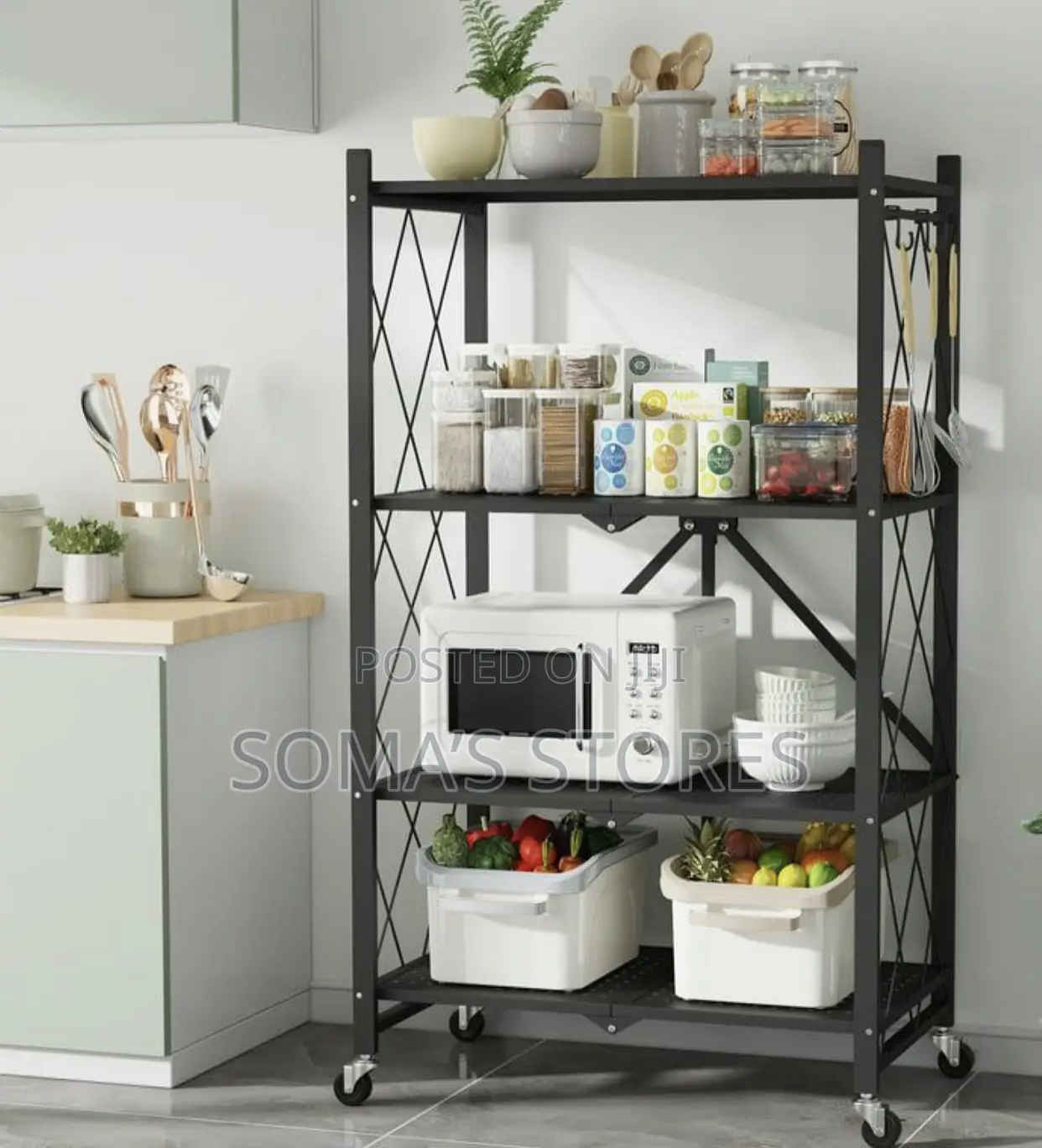 Four Layer Collapsible Storage Rack