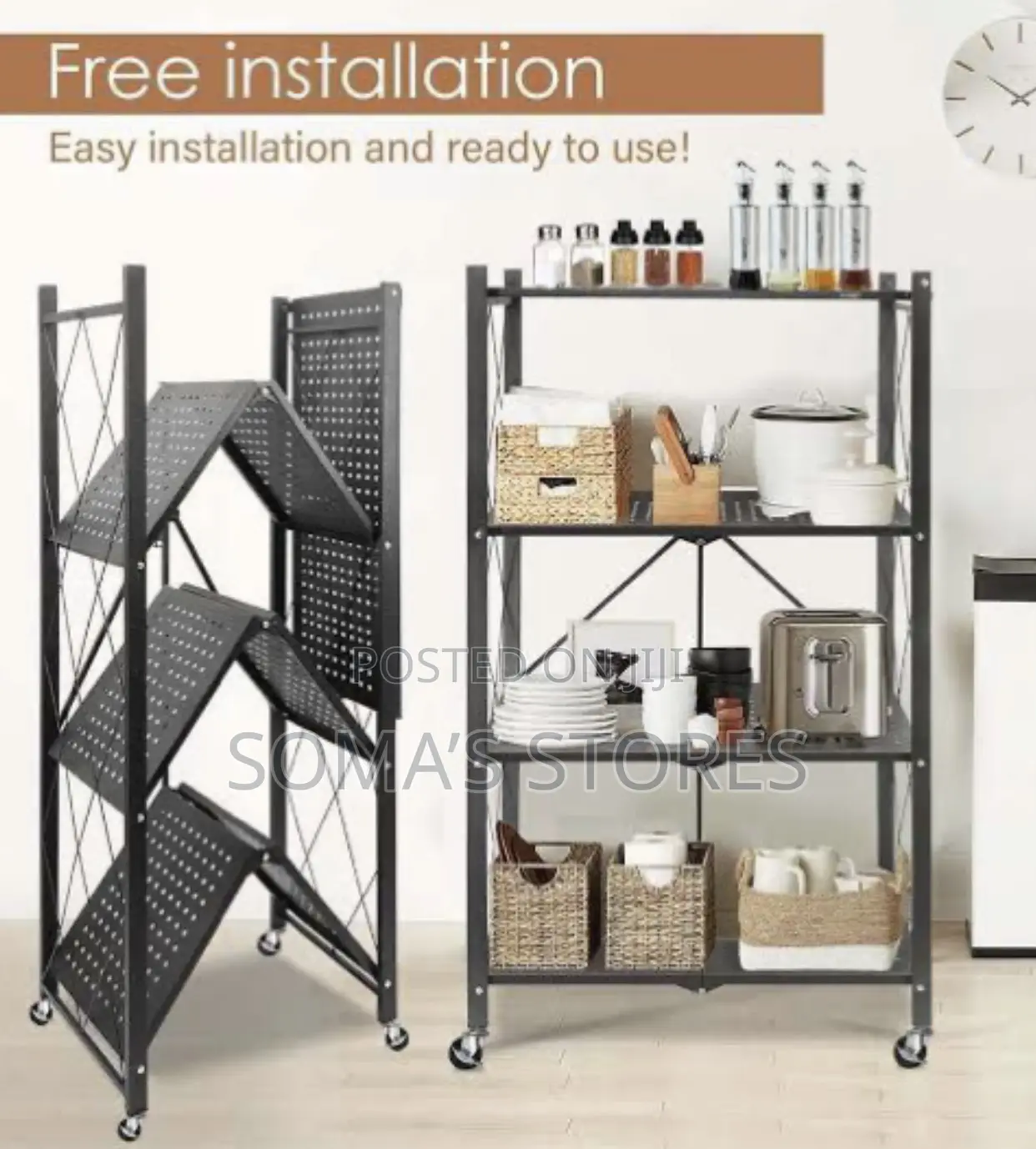 Four Layer Collapsible Storage Rack