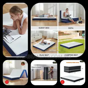 Portable Camping Picnic and Outdoors Foldable Mattress White and Grey