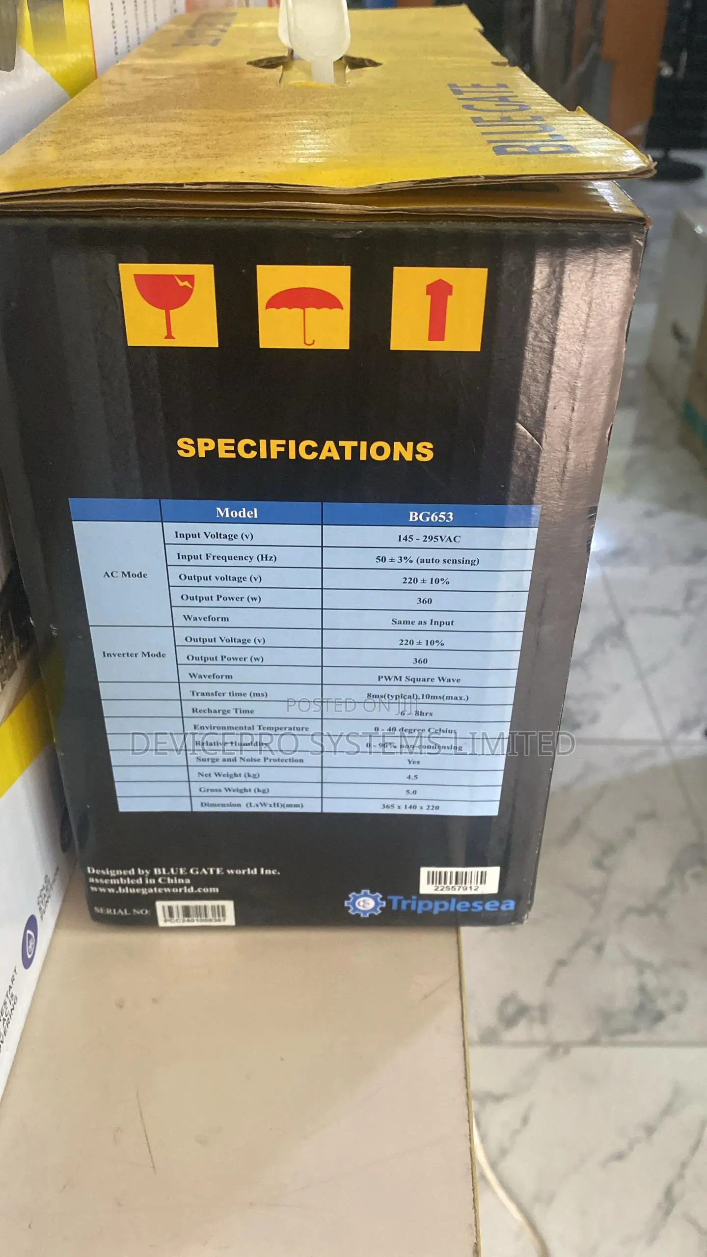 Bluegate 653va Ups