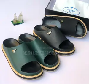 Original Prada Men Leather Slippers