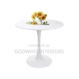 Round Dining Table With Chairs Set - White