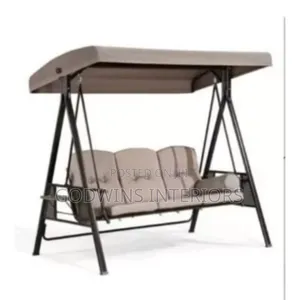 Outdoor Canopy Swing With Steel Frame - 3 Seater