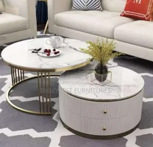 Portable Center Table, 2 in 1 With Drawers.